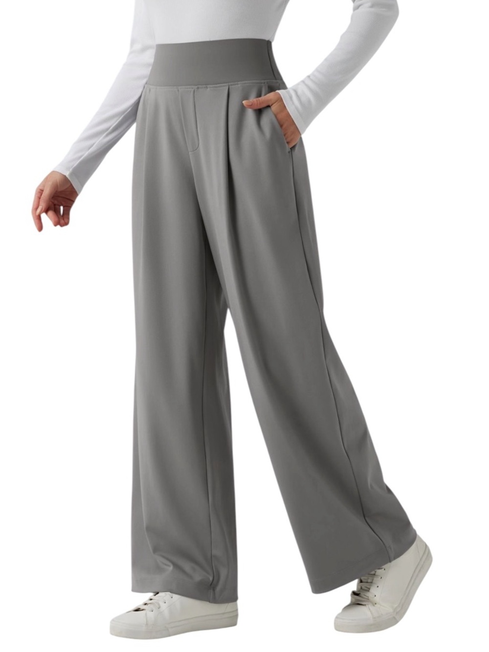 Halara Flex Day Stretch Wide Leg Pants Tummy Control Athleisure Casual Preppy